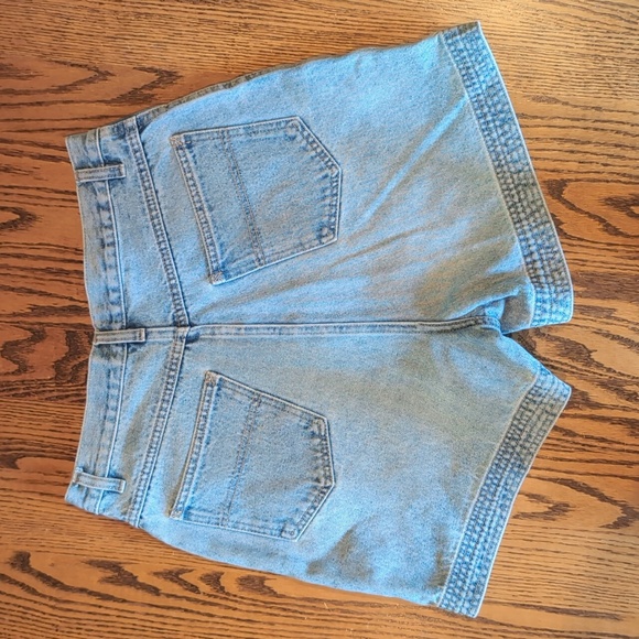 Honors™ High Waisted Faded Denim Jean Shorts Y2K Sz12 Vintage Button Fly - Picture 4 of 10